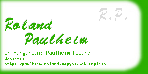 roland paulheim business card